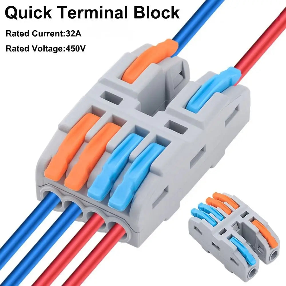 Wire Connector Quick Splitter Splicing Universal Conductor Wiring Cable Terminal Block Electrical Connectors