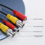BNC Cable 2 IN 1 BNC Video and Power Security Camera Wire BNC Extension Cable with 2 Female Connectors for AHD DVR System