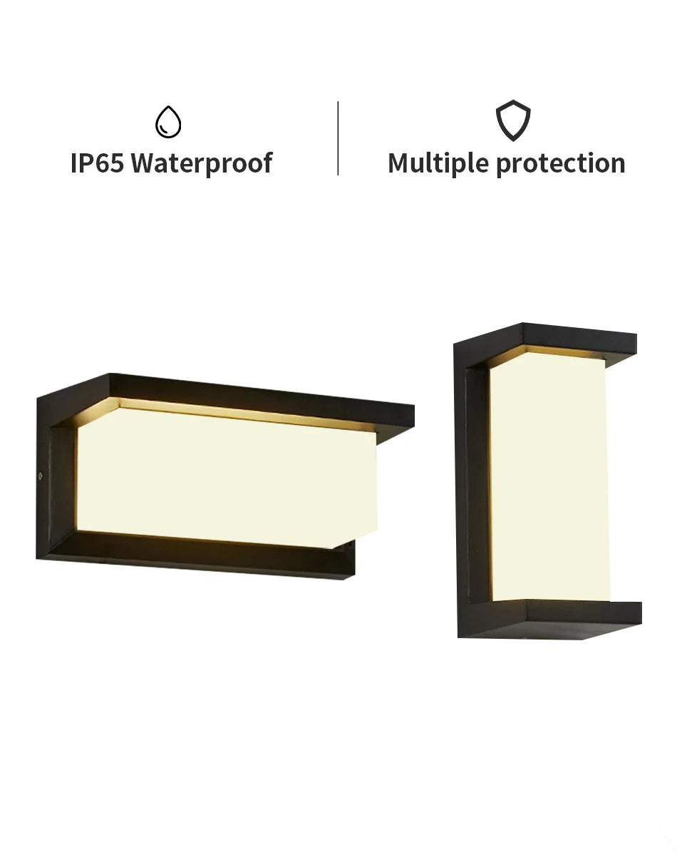 LED Outdoor Wall Lamp Waterproof IP65 Radar Sensor Ligthing Surface Mounted Porch Lights Balcony Garden 12W 18W 30W Sconce
