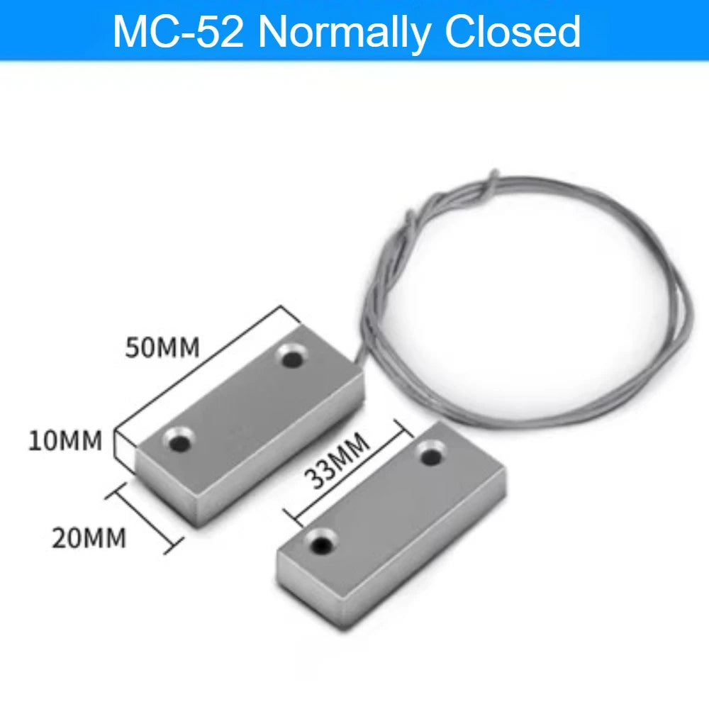 5PCS MC-52 Wired Magnetic Door Contact Switch Alarm Sensor NC NO Reed Switch for Door Window Security