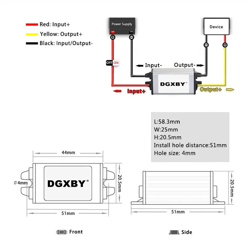 12V24V TO 5V 1A 2A 3A 4A 5A Step-down Power Supply Module 12V TO 5V Vehicle Converter DC Transformer CE RoHS Certification