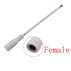 White 5.5x2.1mm 12V DC Power Supply Adapter DC 5.5*2.1mm Male Plug Female Jack Socket Cable Wire Pigtail Connector