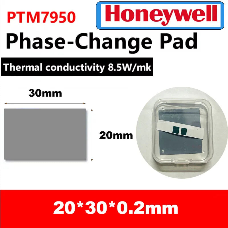 Origin Honeywell PTM7950 0.2/0.25mm Phase Change Pad 8.5W Thermal Pad Laptop/CPU/GPU Heatsink 40x40 20x30 Thermal Paste Grease