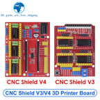 TZT 1/3PCS New CNC Shield V4 shield V3 Engraving Machine / 3D Printer / A4988 Driver Expansion Board for arduino Diy Kit