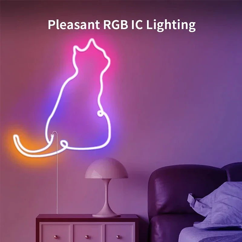 TUYA Neon LED Strip Lights Silicone Neon Rope Light 5-24V 84LEDs/M with Music Sync RGBIC Dreamcolor Chasing Strip Tape for Room