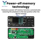 DC 7-24V MP3 Audio Decoder Module Bluetooth 5.0 Lossless Amplifier Decoder Board Music Playback Volume Controller 87.5-107.5MHz