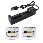 18650 26650 14500 Charger Universal 1 Slot Battery USB Charger Adapter LED Smart Chargering for Rechargeable Batteries Li-ion