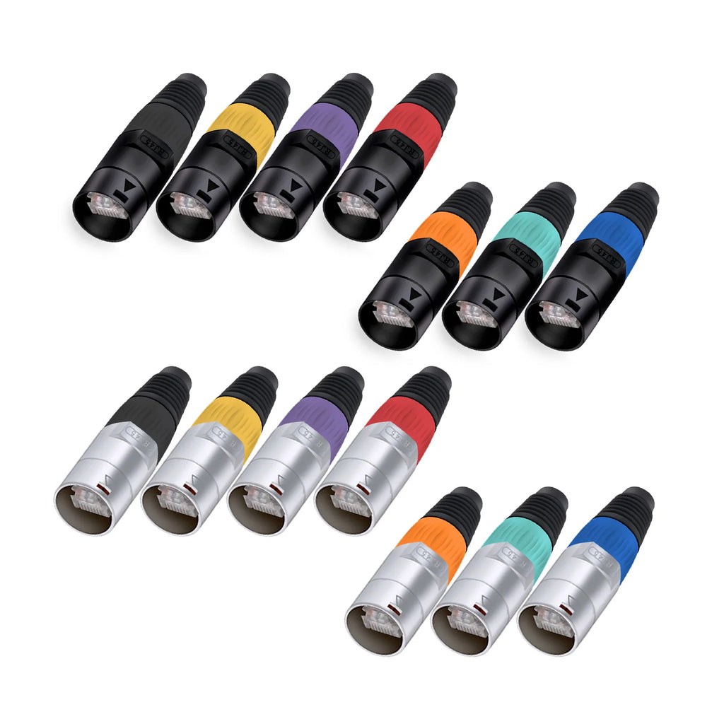 10pcs STP RJ45 8P8C CAT.6A Crystal Jack+10pcs Waterproof RJ45 Male Plug LAN Network Ethernet Ethercon Connector Wire Connectors