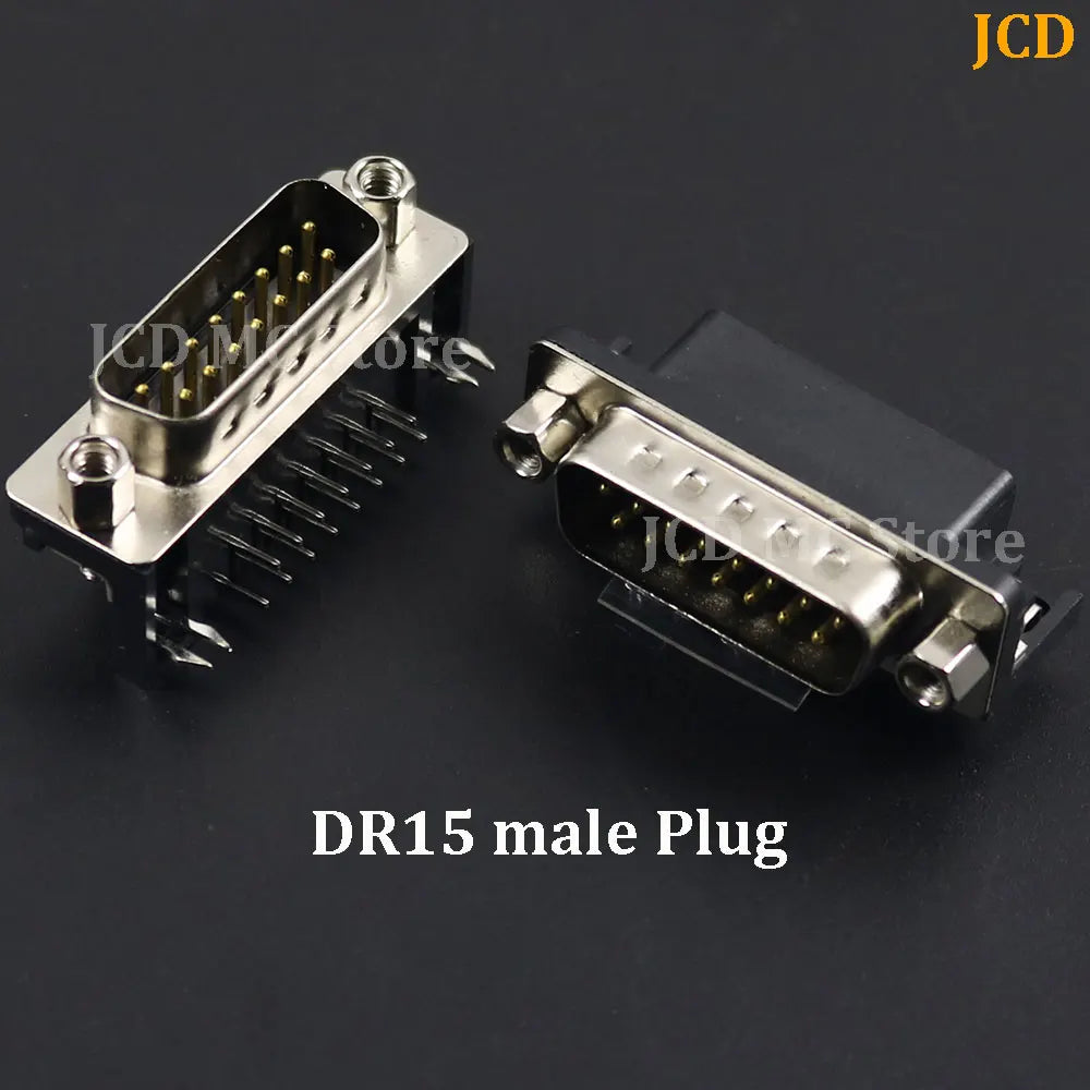1/5/10Pcs DR9 DR15 Hole/Pin Female/Male Right Angle Welded D-Sub Connector RS232 Serial Port Adapter DB9 9/15 Pin