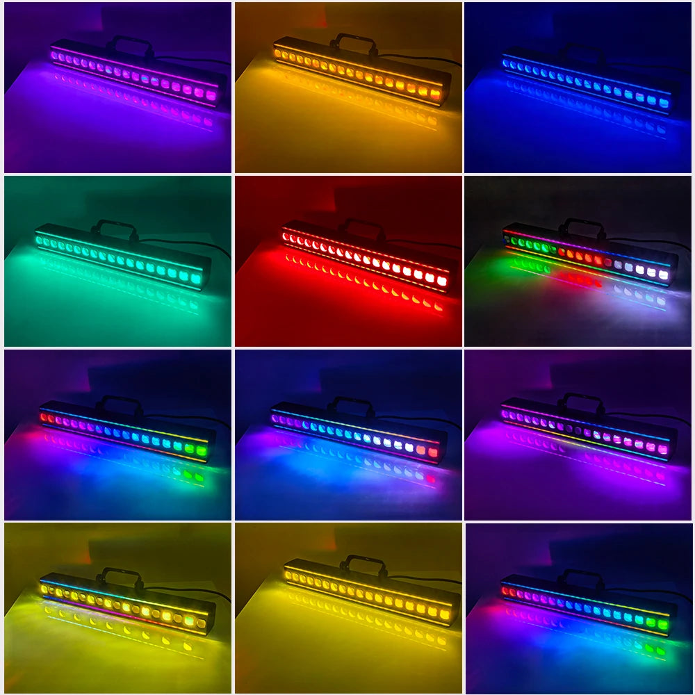 18x3w LED Light Bar With Aux Lighting 18x3w RGB Full Color Club Lights Nightclub Effect Lighting