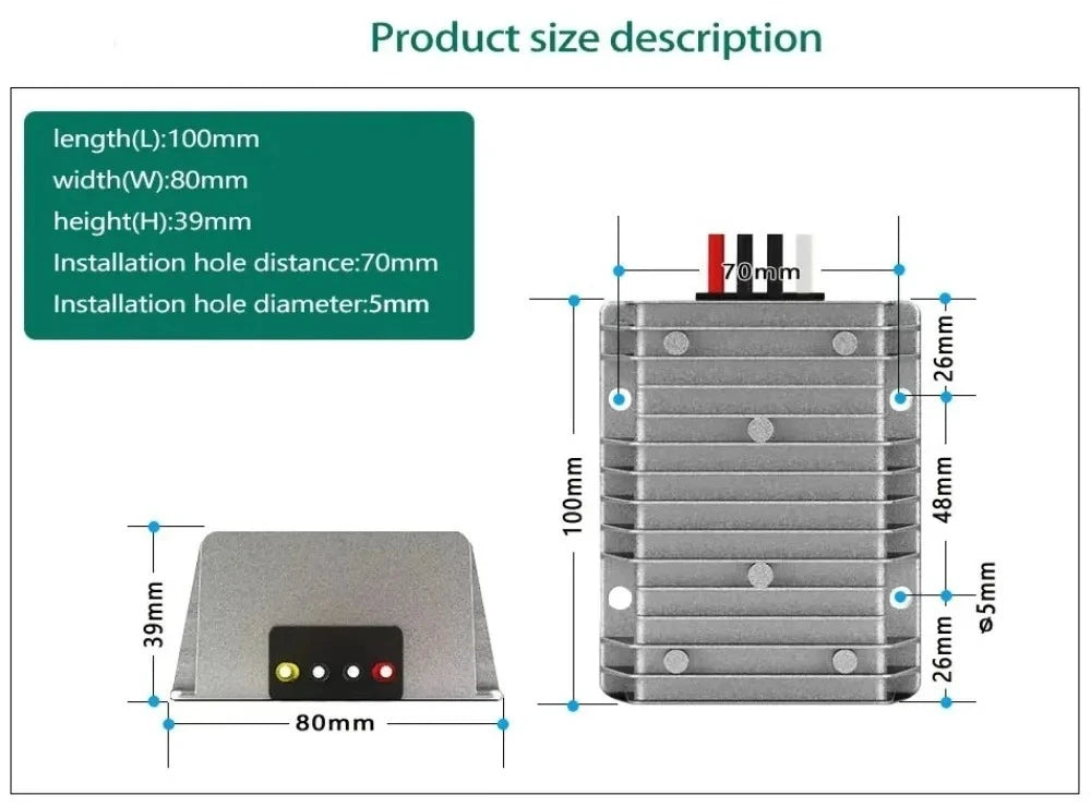 9-36V to 12V/13.8V/15V/19V/20V/24V/28V 5-30A Boost Buck DC Converter Voltage Stabilizer Supply Regulator Module for Cars Solar