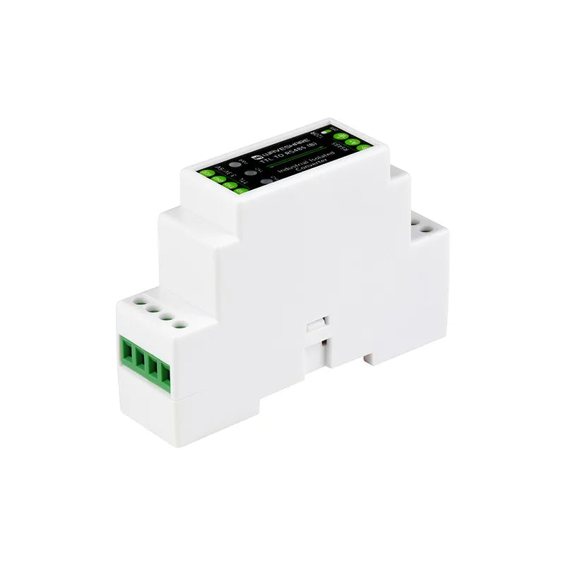 TTL to RS485 Isolated Serial Converter Module-DIN Rail, 3.3V/5V, Lightning & Surge Protection, 1200m Range, 15KV ESD Shield