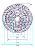 WS2812B DC5V Led Pixel Ring Individul AddressabIe Ring 5050 RGB WS2812 IC BuiIt-in Led ModuIe And 14Keys Lock USB  Controller