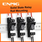 ENMG Small DIN-Rail Solid State Relay 24V 3A 4A 10A DC SSK10D6132 SSR DC to AC 220Vdc with base DC control 5V 24V AC 220V lights