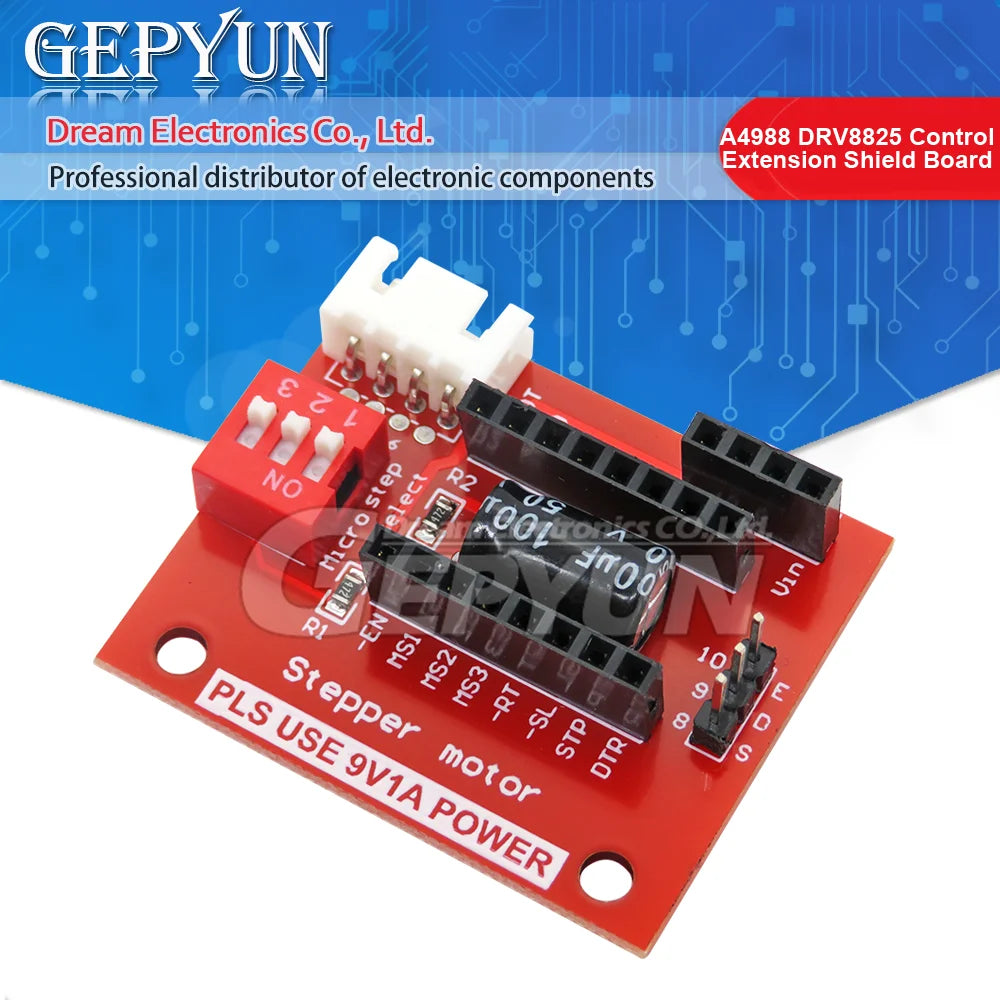RV8825 A4988 3D Printer Parts Stepper Motor Driver With Heatsink Control Extension Shield Boards