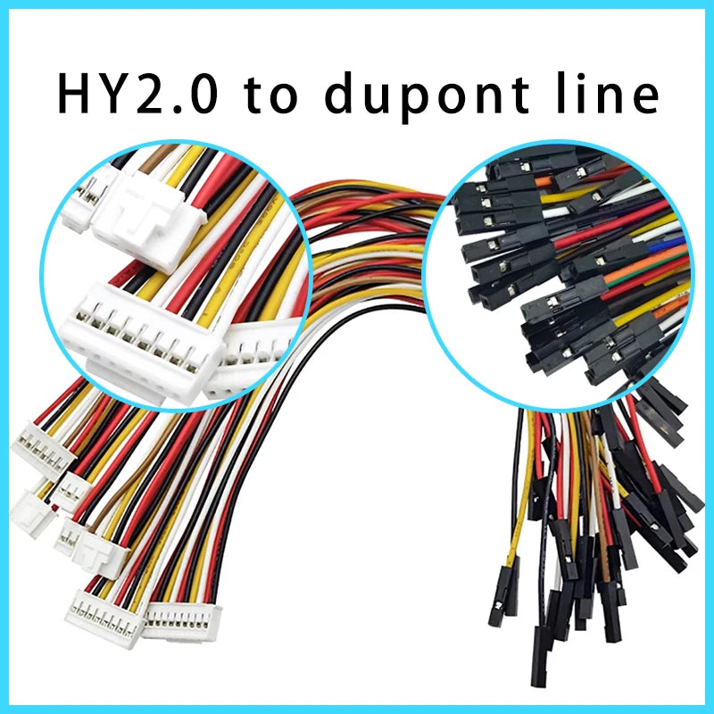5PCS XH2.54/PH2.0/HY2.0/ZH1.5/MX1.25/SH1.0 To Dupont Line Cable 1P Female 2/3/4/5/6/P 20CM 26AWG 28AWG Jumper Wire