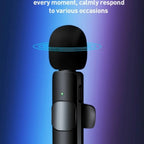Mini Portable Wireless Lavalier Microphone for Live Broadcast Gaming Audio Video Recording Phone