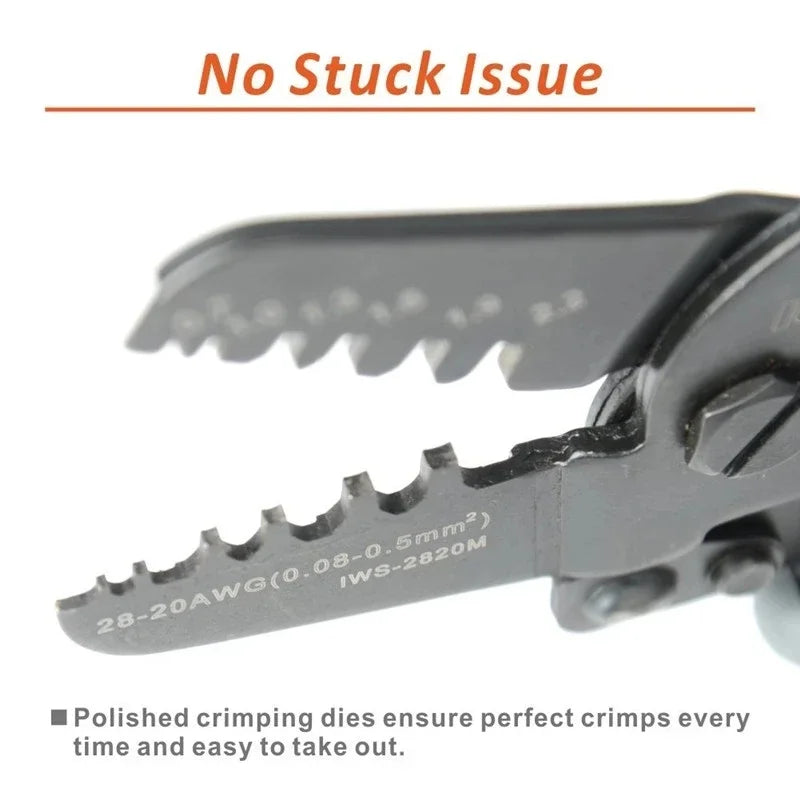 IWISS IWS-2820M Mini Micro Open Barrel Crimping Plier JAM MolexTyco JST Terminals and Connectors Mini Hand Crimper Tool