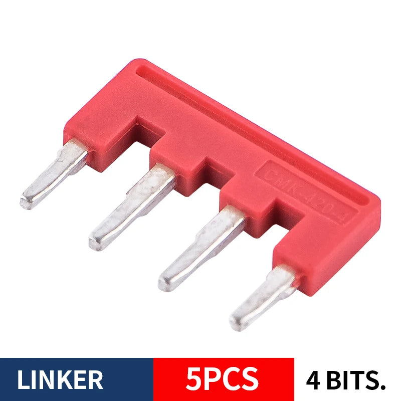 JINH CMK420 DIN Rail Lever Connector Kit Blue Quick Splicing Block with Number Strip for Panel