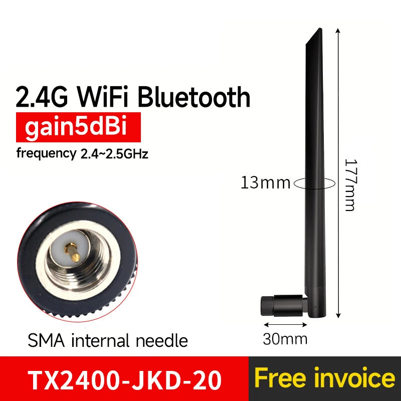 10Pc 2.4GHz Wifi uhf Antenna Omni Directional SMA Male TX2400-JZ-3 2.0dBi 2.4 GHz Mini Omnidirectional Antenna for communication