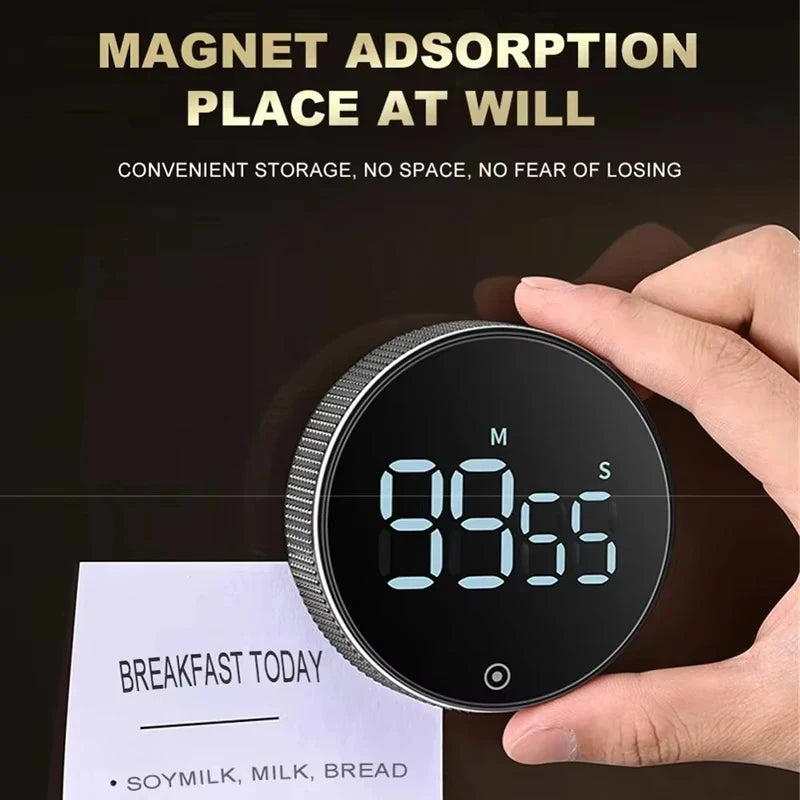 Magnetic Kitchen Timer Digital Timer Kitchen Shower Study Stopwatch LED Counter Alarm Remind Manual Electronic Countdown