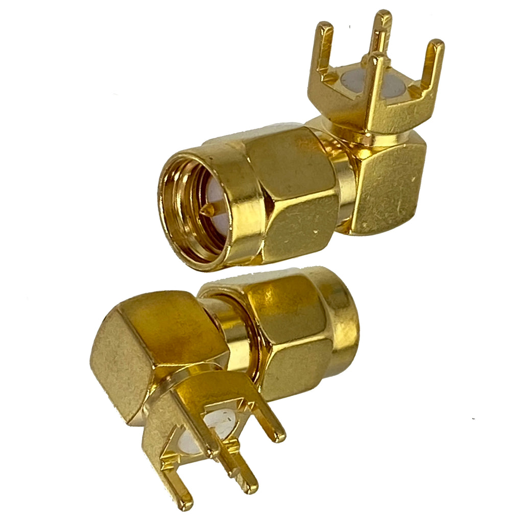 1pcs Connector SMA RP SMA  Male Plug & Female Jack Solder PCB & PCB edge Clip Mount Wire RF Coaxial Converter Brass FJP-810