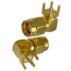 1pcs Connector SMA RP SMA  Male Plug & Female Jack Solder PCB & PCB edge Clip Mount Wire RF Coaxial Converter Brass FJP-810