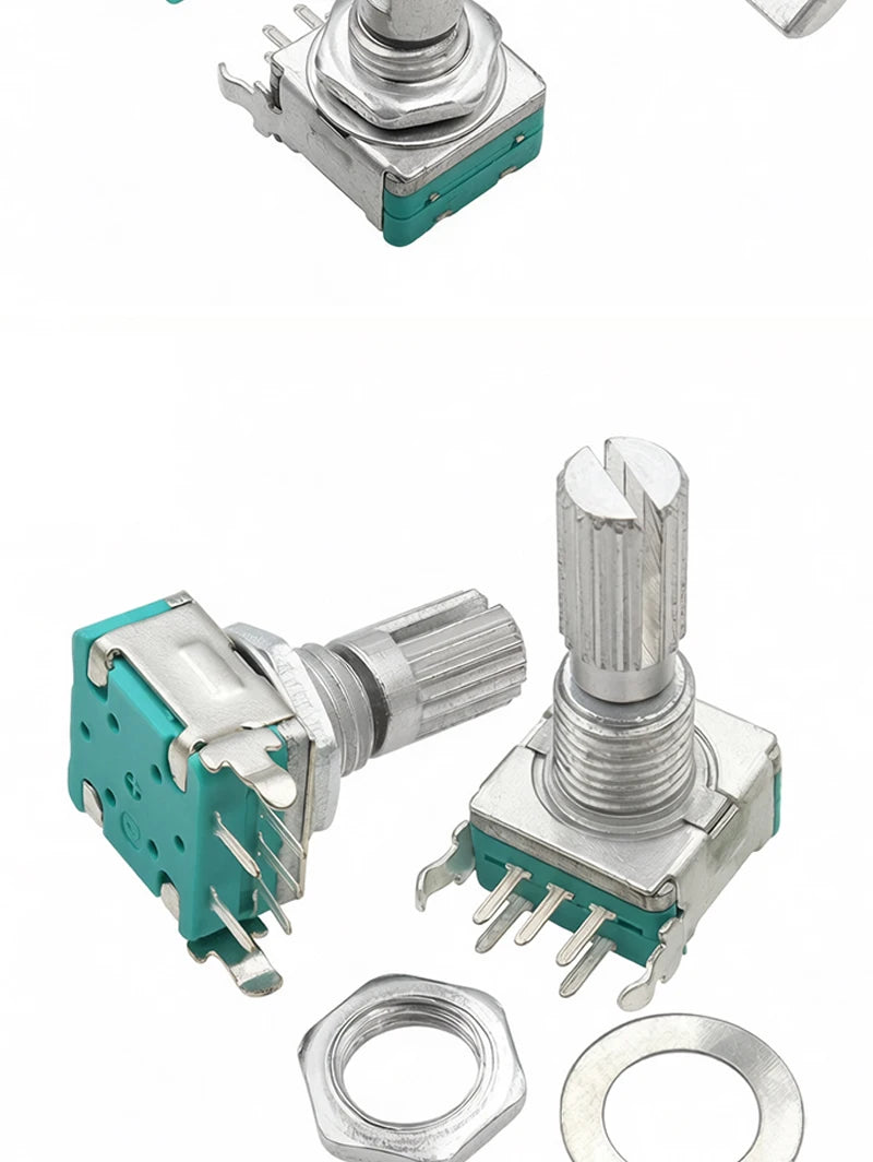 5PCS EC11 Rotary Encoder 5‑Pins Rotary Code Switch With Push Button 15mm / 20mm Half‑shaft Plum‑shaft