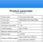 12V 30A Fuel Pump Double Relay for PEUGE0T for Peugeot 106 206 306 Citroen Xsara Scudo Ulysse 19207L 9629945980 96299459