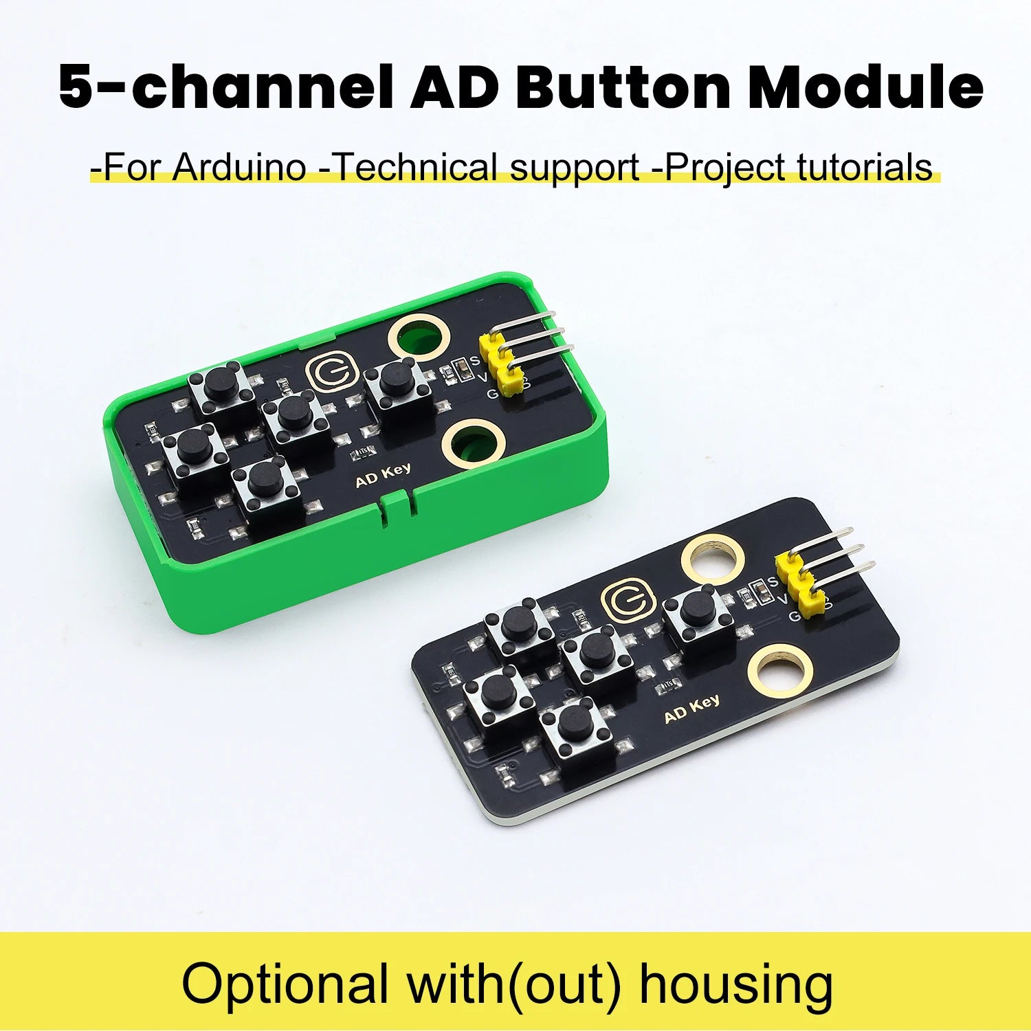 5-Channel AD Key Module Keyboard  Button Module DIY Electronic Building Blocks for Arduino Compatible With Lego Block