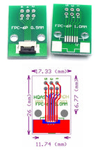 1PCS  Test Board FPC 4 8 10 12 20 30 60 Pin PCB Double Sided FFC FPC Flex Cable Adapter Pitch 0.5mm 1.0mm to 2.54mm Connector