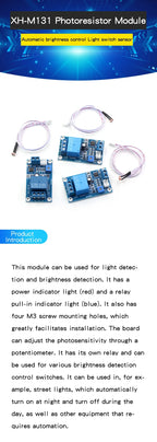 XH-M131 Photoresistor Module Automatic Brightness Control Light Switch Sensor 5V 12V 24V