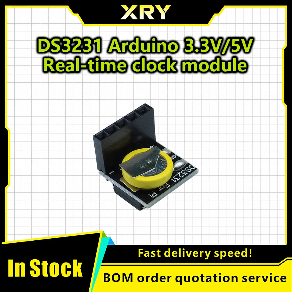 XRY DS3231 Real Time Clock Module For Arduino 3.3V/5V With Battery For Raspberry Pi High precision RTC module