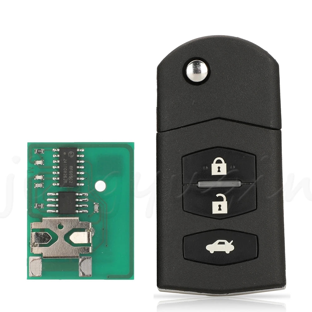 JYQ 5WK43449D 5WK43449E 5WK43449F Flip Car Remote Key 434MHz 4D63 For Mazda M2 Demio M3 Axela M5 Premacy M6 Atenza Siemens VDO