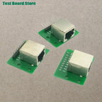 1Pce RJ45 Ethernet Port 8P Vertical Horizontal Test Board Bent Pin Straight Pin Network Port Adapter Circuit Board Connector