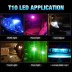 2/6x W5W T10 Led Bulbs Canbus W5W Sapphire COB Drive-Free Led Wedge Bulb 6000K 168 194 Led 5w5 Car Interior Dome Reading Bulb