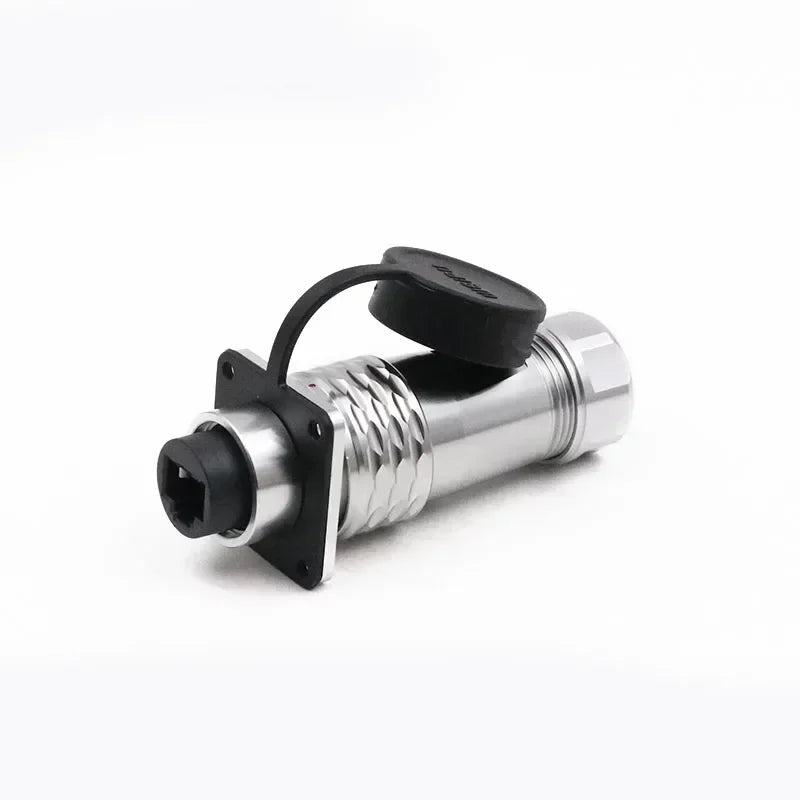 WEIPU SA24 RJ45 8P8C Metal Shell Waterproof Industrial M24 Ethernet Cable Ethernet Network Connector Signal Panel Mount Charge