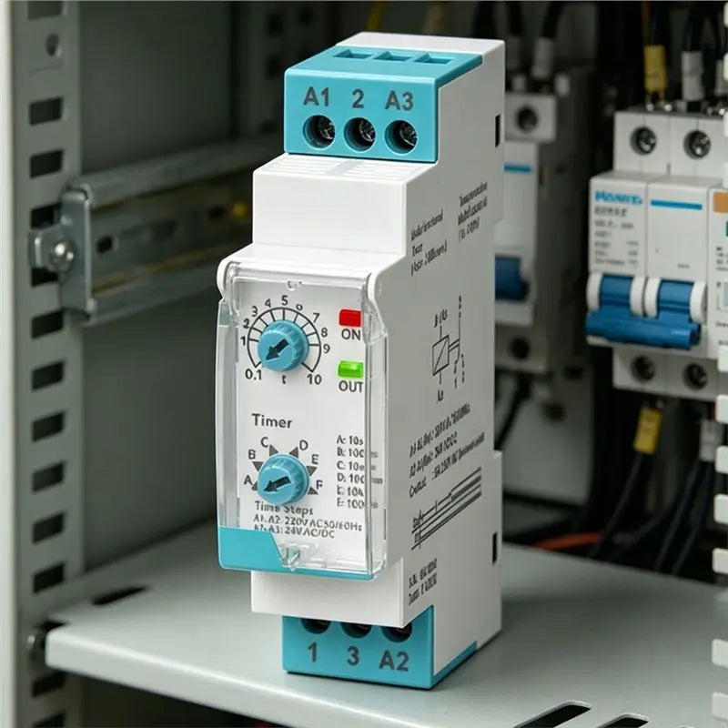 【CUSTOMER FAVORITE】ERV-08-V2 5A Electronic Time Delay Relay DIN Rail 0.1 Second To 100 Hours Multifunction Timer