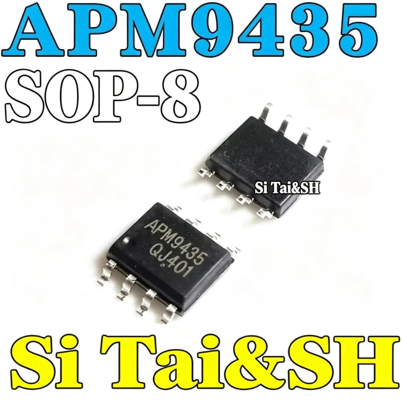 10Pcs SOP8 SMD P-Channel MOSFET IC APM9435 FDS9435A SI9435 9435 Power Switch Circuit Parts