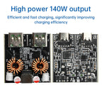 PD140W  /100W Fast Charging Module Full Protocol DIY Motherboard intelligent Desktop Charger supports PD QC AFC FCP VOOC