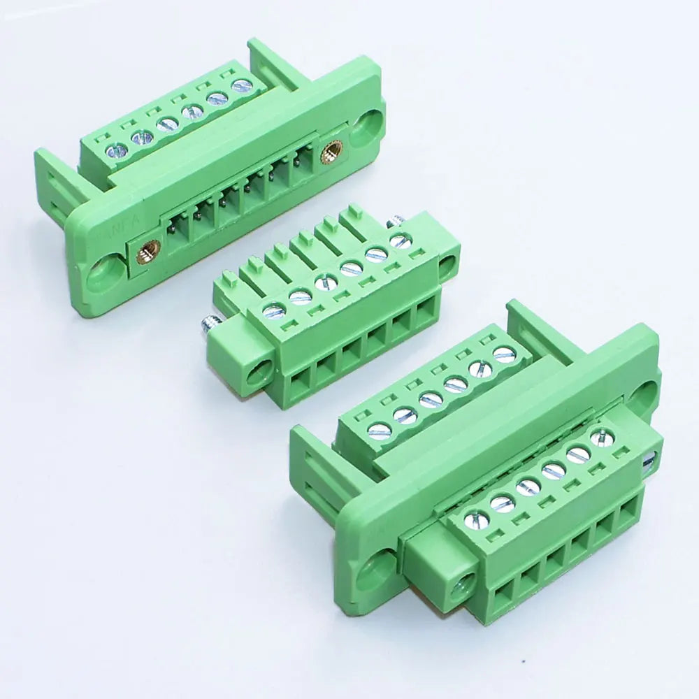 1Set Pitch 3.81mm 2P/3P/4P/5P/6P/7P/8P/9P/10P/12P/16P Pluggable Terminal Block Connector Wall Through Non Welding Plug 15EDGWC