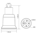 Gu10 To E26 e27 Lampholder Adapter Fireproof Screw E26 E27 To 2Prong Gu10 LED Lamps Spotlight Bulb Light Socket Adaptor