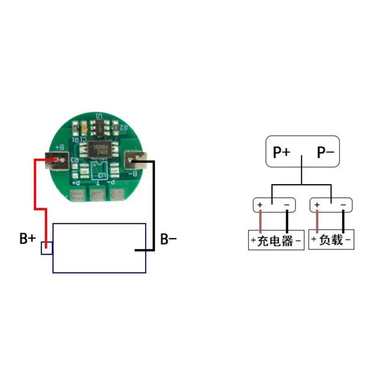 10pcs Cylindrical 3.7V 18650 PCM – 2A/4A Battery Protection Module with IC & MOSFET for Safe Charging PCB BMS Protection Module