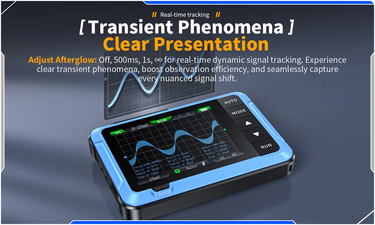 FNIRSI New DSO510 DSO152 DSO153 Mini Handheld Digital 2 IN 1 Oscilloscope Portable 48MS/s 10MHz Bandwidth Electronic Repair Tool