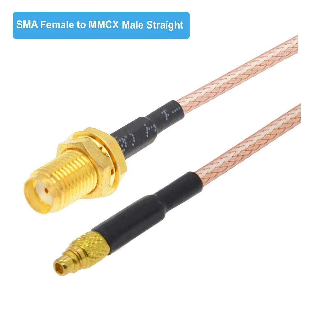 10PCS SMA Female Jack Bulkhead to MMCX Male Straight PLUG RG316 Pigtail RF Coaxial Cable MMCX to SMA Adapter Extension Cable
