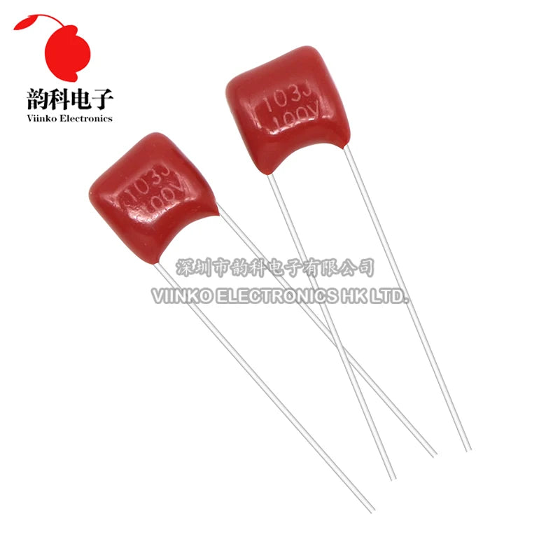 CBB Capacitor Assortment Kit 100V 10nF - 470nF 100PCS=10values*10pcs Metallized Polyester Film Capacitors KIT DIY