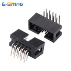 10pcs DC3 2.54mm DIP RA Right Angle SMT Double Row 6P 10P 20P 26P 34P 40P ISP Male Pin IDC JTAG Socket Box Header