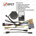 Pinmany Car Radio Cable OPC7 16-pin Power Wire Harness Adapter with CAN Bus Decoder for Opel Adam Insignia Astra K Corsa E