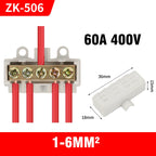 High Power Branch Terminal Quick Wire Connector Terminal Block 400V Electrical Cable Junction Box ZK-306 T-Type Wiring Terminal