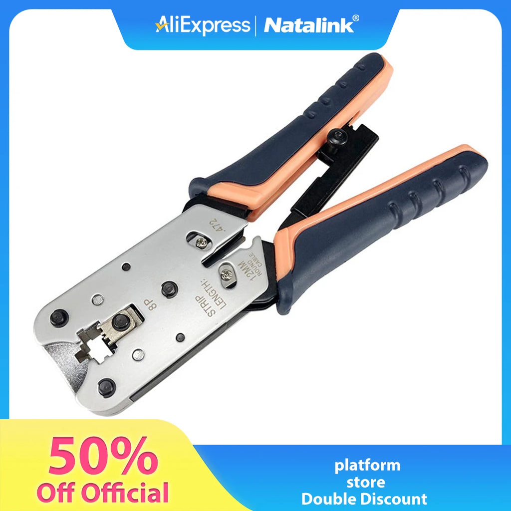 Natalink RJ45 Network Crimping Tool LAN Ethernet Cable Crimper Cutter Stripper Plier 8P8C RJ45 Networking Tool Kit Wires Cutter